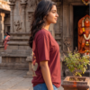 Y3Vxk1a_WKNWPQIII1_2026-05-08_3.png Unisex Oversized Hanuman Graphic Printed T-Shirt for Men & Women | Spiritual Devotional Back Print Oversized Tee | Maroon Half Sleeve Loose Fit Streetwear T-Shirt | Loopknit 240 GSM Premium Cotton Casual Wear