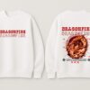 Dragonfire Graphic White Sweatshirt for Men | Mythical Dragon Back Print Streetwear Sweatshirt | Premium Fleece 300 GSM | By Giftspeaks