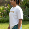 Yxjrhrqc_YJWJ2803VM_2026-02-05_3.png Yaduvanshi Oversized T-Shirt for Women | Krishna Balram Divine Art White Tee | Loopknit 240 GSM