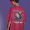 Level Up Digital Dash Oversized T-Shirt for Men | Gamer Cartoon Back Print DTF T-Shirt | Modern Streetwear Anime Style Casual Wear | Premium Loopknit 240 GSM Oversized Fit BY Giftspeaks