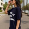 cAW0rmFu_4I5C5DT79Y_2026-05-25_3.jpg Women's Oversized No Fear Graphic Printed T-Shirt | Trendy Navy Blue Typography Streetwear Baggy Tee for Girls & Women | Casual Drop Shoulder Half Sleeve Round Neck Fashion T-Shirt | Loopknit 240 GSM Premium Oversized Fit