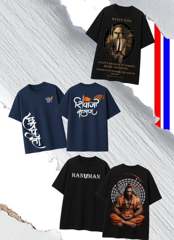 Oversized Graphic Printed T-Shirt Combo for Men Premium Cotton Streetwear Tees (Pack of 3)