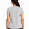 egveger Women's Activewear Meshknit 180 GSM Regular Fit Sports T-Shirt | Quick Dry Gym Workout Running Yoga Training Athletic Tee | Light Grey