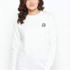 Oversized Sweatshirt for Women | Off Cover Peace Back Print White Upper | Fleece 300 GSM Premium Streetwear Sweatshirt