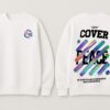Oversized Sweatshirt for Women | Off Cover Peace Back Print White Upper | Fleece 300 GSM Premium Streetwear Sweatshirt