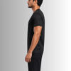 Men's Black Graphic Sports T-Shirt | Meshknit 180 GSM Athletic Regular Fit Tee for Gym, Running & Outdoor Training