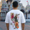 Mens Oversized White T-Shirt | Lord Shiva Om Namah Shivaya Graphic Print | Loopknit 240 GSM Premium Heavy Fabric | Spiritual Streetwear T-Shirt for Men
