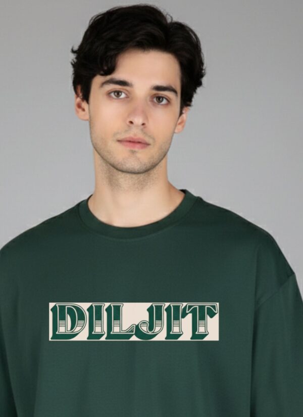 liRjBp2X_NOBPI5MGOB_2026-02-20_1.jpg Men Dark Green Oversized Graphic T-Shirt | Vintage Portrait Back Print | Premium Loopknit Cotton 240 GSM Streetwear Tee