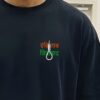 Mens Oversized Black T-Shirt | Shaheed Bhagat Singh Graphic Print | Loopknit 240 GSM Heavy Cotton | Freedom Fighter Tribute Streetwear Tee for Men
