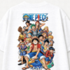 Mens Anime Pirate Crew Graphic Oversized T-Shirt Back Print Statement Design | Premium Loopknit 240 GSM Cotton | Relaxed Streetwear Fit