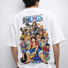 Mens Anime Pirate Crew Graphic Oversized T-Shirt Back Print Statement Design | Premium Loopknit 240 GSM Cotton | Relaxed Streetwear Fit