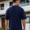 n00qXDxW_FN1OJXINGC_2026-05-25_2.jpg Men's Oversized Anime Warrior Graphic Printed T-Shirt | Dark Navy Blue Streetwear Baggy Tee for Men | Japanese Manga Inspired Drop Shoulder Half Sleeve Round Neck Casual Fashion T-Shirt | Loopknit 240 GSM Premium Oversized Fit