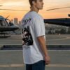 Urban Rebel Oversized T-Shirt for Men | Anime Graphic Back Print | Loopknit 240 GSM Premium Cotton | Streetwear Drop Shoulder Tee
