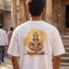 pTErzCc_F94XDY55E0_2026-04-25_1.jpg Unisex Oversized Meditating Hanuman Graphic T-Shirt | Spiritual Calm Design, White Cotton Tee