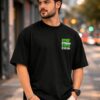Stay Strong Oversized T-Shirt for Men | Motivational Typography Graphic Tee | Minimal Streetwear Casual Black Oversized Cotton Tshirt