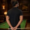 Plain Black Polo T-Shirt | 180 GSM Polo Knit | 100% Polyester | Wrinkle Free Stretchable Sports Wear