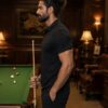 Plain Black Polo T-Shirt | 180 GSM Polo Knit | 100% Polyester | Wrinkle Free Stretchable Sports Wear