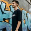 retouch_2026071713433320.jpg Men’s Oversized Black Rebel T-Shirt – Loopknit Cotton 240 GSM with DTF Print Streetwear Style