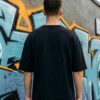 retouch_2026071713461392.jpg Men’s Oversized Black Rebel T-Shirt – Loopknit Cotton 240 GSM with DTF Print Streetwear Style
