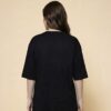 Women Oversized Black T-Shirt | Urban Experience Graphic Print | Premium Loopknit Cotton 240 GSM | Streetwear Style by Giftspeaks