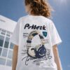 retouch_2026071814092708.jpg Womens Oversized White Graphic T-Shirt Headphone Back Print Casual Wear