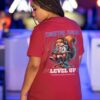 retouch_2026071814115555.jpg Level Up Oversized T-Shirt for Women | Gaming Graphic Back Print Tee | Maroon Streetwear T-Shirt | Loopknit 240 GSM Premium Fit
