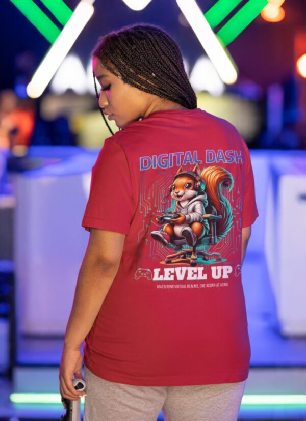 retouch_2026071814115555.jpg Level Up Oversized T-Shirt for Women | Gaming Graphic Back Print Tee | Maroon Streetwear T-Shirt | Loopknit 240 GSM Premium Fit