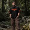 Men's Black Oversized T Shirt | Lord Parashuram Graphic Printed T Shirt | Religious T Shirt for Men | 240 GSM Loopknit Streetwear