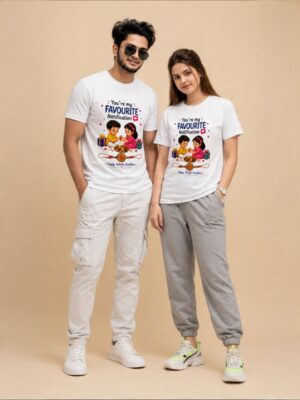 You're My Favourite Notification Brother Sister T-Shirt | Cute Raksha Bandhan Matching T-Shirt | Premium Meshknit 180 GSM Rakhi Gift