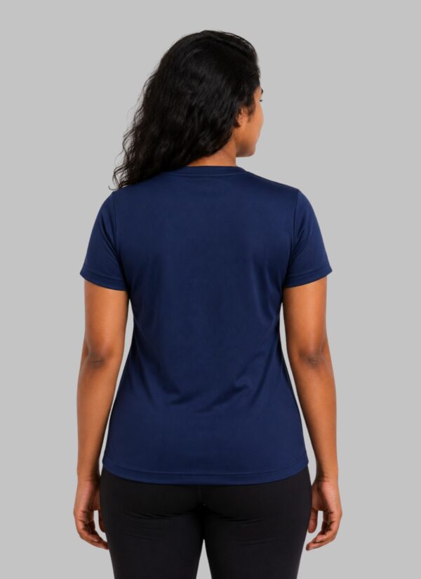 rtgtrgrfr Women's Activewear Meshknit 180 GSM Regular Fit Sports T-Shirt | Quick Dry Gym Workout Running Yoga Training Athletic Tee | Navy Blue
