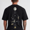 Mahakal Trishul Oversized T-Shirt for Men | Lord Shiva Om Print Black Tee | Loopknit 240 GSM Streetwear