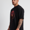 Mahakal Trishul Oversized T-Shirt for Men | Lord Shiva Om Print Black Tee | Loopknit 240 GSM Streetwear