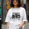 Women's Oversized Krishna Graphic Printed T-Shirt | White Oversized T-shirt