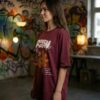 tfbNxoM5_BGB67PTWIF_2026-02-02_1.jpg Womens Oversized Queen Bee Graphic T-Shirt | Premium Loopknit 240 GSM | Stylish Casual Wear by giftspeaks