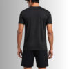 Men's Black Graphic Sports T-Shirt | Meshknit 180 GSM Athletic Regular Fit Tee for Gym, Running & Outdoor Training