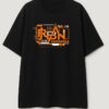 Women Oversized Black T-Shirt | Urban Experience Graphic Print | Premium Loopknit Cotton 240 GSM | Streetwear Style by Giftspeaks