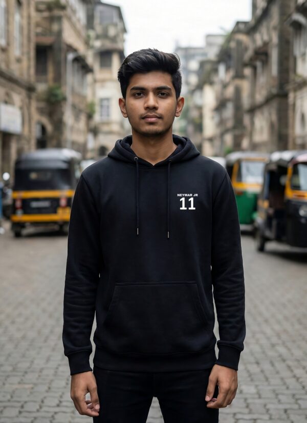 Believe Your Dream Football Graphic Black Hoodie for Men | Jersey No.11 Fan-Inspired Back Print | Premium Fleece 300 GSM | By Giftspeaks