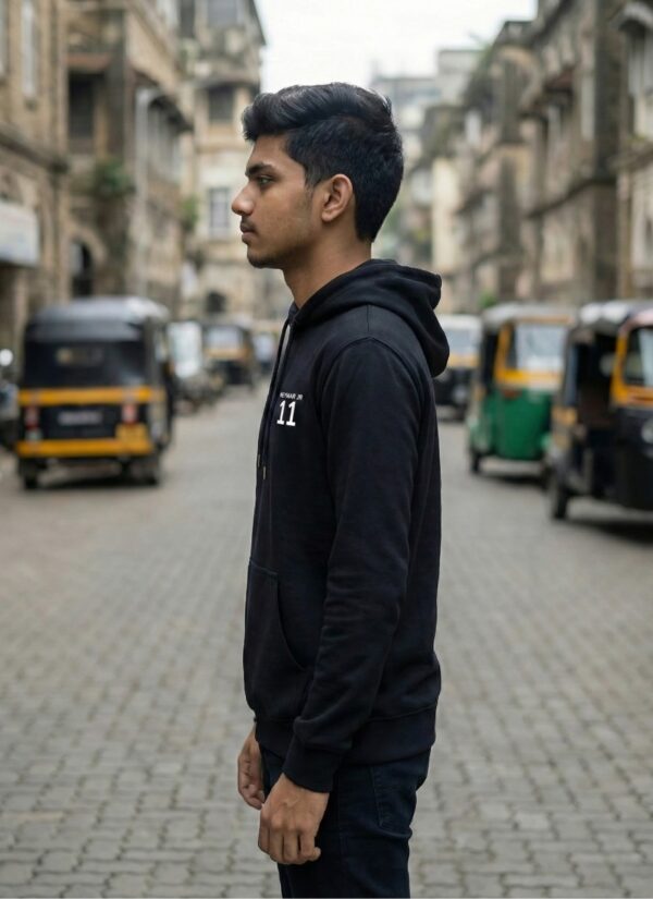 Believe Your Dream Football Graphic Black Hoodie for Men | Jersey No.11 Fan-Inspired Back Print | Premium Fleece 300 GSM | By Giftspeaks