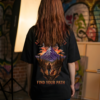 Womens Oversized Adventure Awaits Graphic T-Shirt | Premium Loopknit 240 GSM | Back Print Streetwear by giftspeaks