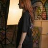 Womens Oversized Adventure Awaits Graphic T-Shirt | Premium Loopknit 240 GSM | Back Print Streetwear by giftspeaks