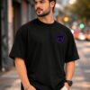 Black Panther Oversized Graphic T-Shirt for Men | Wakanda Superhero Back Print Streetwear Tee | Marvel Inspired Anime Comic Style Casual Cotton Tshirt