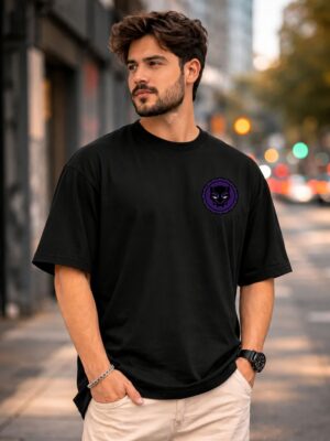 wIcl8y85_BN8N8PCZRE_2026-05-25_1.jpg Black Panther Oversized Graphic T-Shirt for Men | Wakanda Superhero Back Print Streetwear Tee | Marvel Inspired Anime Comic Style Casual Cotton Tshirt