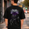 Black Panther Oversized Graphic T-Shirt for Men | Wakanda Superhero Back Print Streetwear Tee | Marvel Inspired Anime Comic Style Casual Cotton Tshirt
