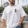 Unisex Oversized White Krishna Graphic Printed T-Shirt | Spiritual Devotional Theme Round Neck Half Sleeve Casual Streetwear Tee | Relaxed Fit Graphic T-Shirt for Men & Women Daily Wear, Travel & Festivals