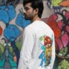 x_L4Ts0G_WWRX6EESC1_2026-01-30_1.jpg Bad Luck Cool Bear Graphic White Sweatshirt for Men | Cartoon Streetwear Back Print | Premium Fleece 300 GSM | By Giftspeaks