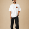 ChatGPT Image Sep 1, 2026, 03_27_57 PM Men's White Oversized T-Shirt with Lord Ganesha Graphic Print | 240 GSM Premium Loopknit Fabric | Front & Back Printed Half Sleeve Round Neck Loose Fit T-Shirt | Stylish Spiritual Streetwear Casual Tee for Men
