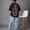 Men's Black Oversized T Shirt | Ganesh Chaturthi Special Printed T-Shirt | 240 GSM Loopknit Fabric | Lord Ganesha Graphic Print Oversize T-Shirt | Half Sleeve Round Neck Casual Streetwear T-Shirt