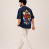 ChatGPT Image Sep 1, 2026, 03_48_48 PM Navy Blue Oversized T-Shirt for Men | Lord Ganesha Printed Graphic Tee | Ganpati Festive Streetwear | Colorful Back Artwork with Front Ganesh Motif | Half Sleeve Round Neck Casual T-Shirt
