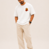 ChatGPT Image Sep 1, 2026, 03_55_15 PM Men's White Oversized T-Shirt with Lord Ganesha Printed Front & Back Design | Premium 240 GSM Loopknit Fabric | Half Sleeve Round Neck Loose Fit Casual Streetwear T-Shirt | Stylish Spiritual Graphic Printed Tee for Men