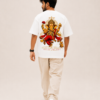 ChatGPT Image Sep 1, 2026, 03_56_52 PM Men's White Oversized T-Shirt with Lord Ganesha Printed Front & Back Design | Premium 240 GSM Loopknit Fabric | Half Sleeve Round Neck Loose Fit Casual Streetwear T-Shirt | Stylish Spiritual Graphic Printed Tee for Men